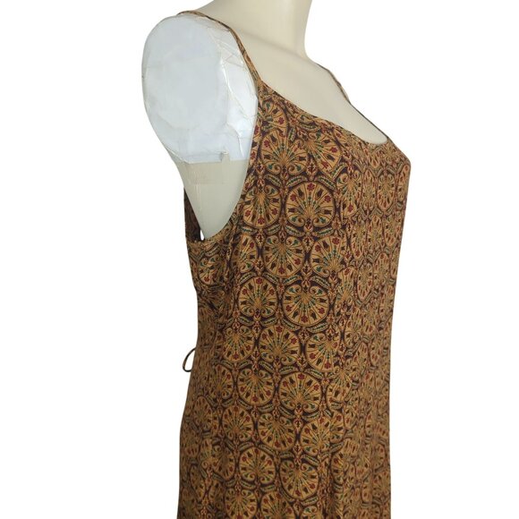 Laundry by Shelli Segal Vintage Maxi Dress Mandala print Lace up back Size 14 - Picture 9 of 16